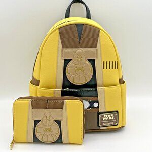 Loungefly LACC Exclusive Star Wars Luke Skywalker Medal Backpack & Wallet NWT